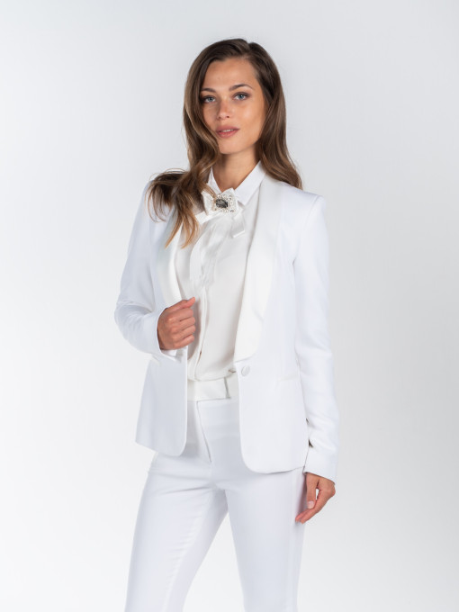 DÁMSKY SMOKING BIELY A