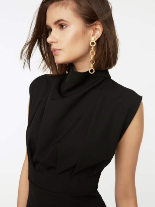 ŠATY MIDI BEZ RUKÁVA BLACK