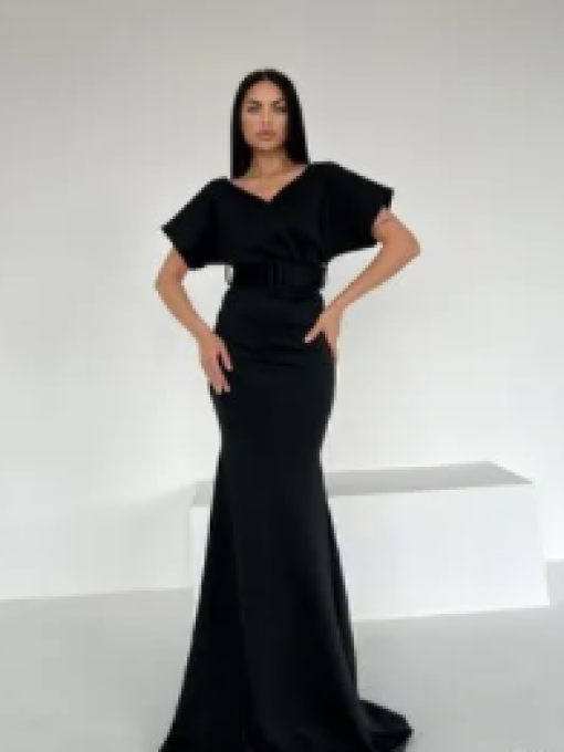 DLHÉ ŠATY S KRÁTKYM RUKÁVOM